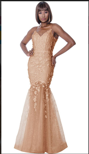Annabelle Dress 8884 Special Occasion Gown With Spaghetti Straps Annabelle Dress Collection