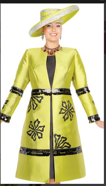 Champagne Italy 6108 2PC Dress And Long Coat Suit.  Special Occasion Suit Champagne Italy