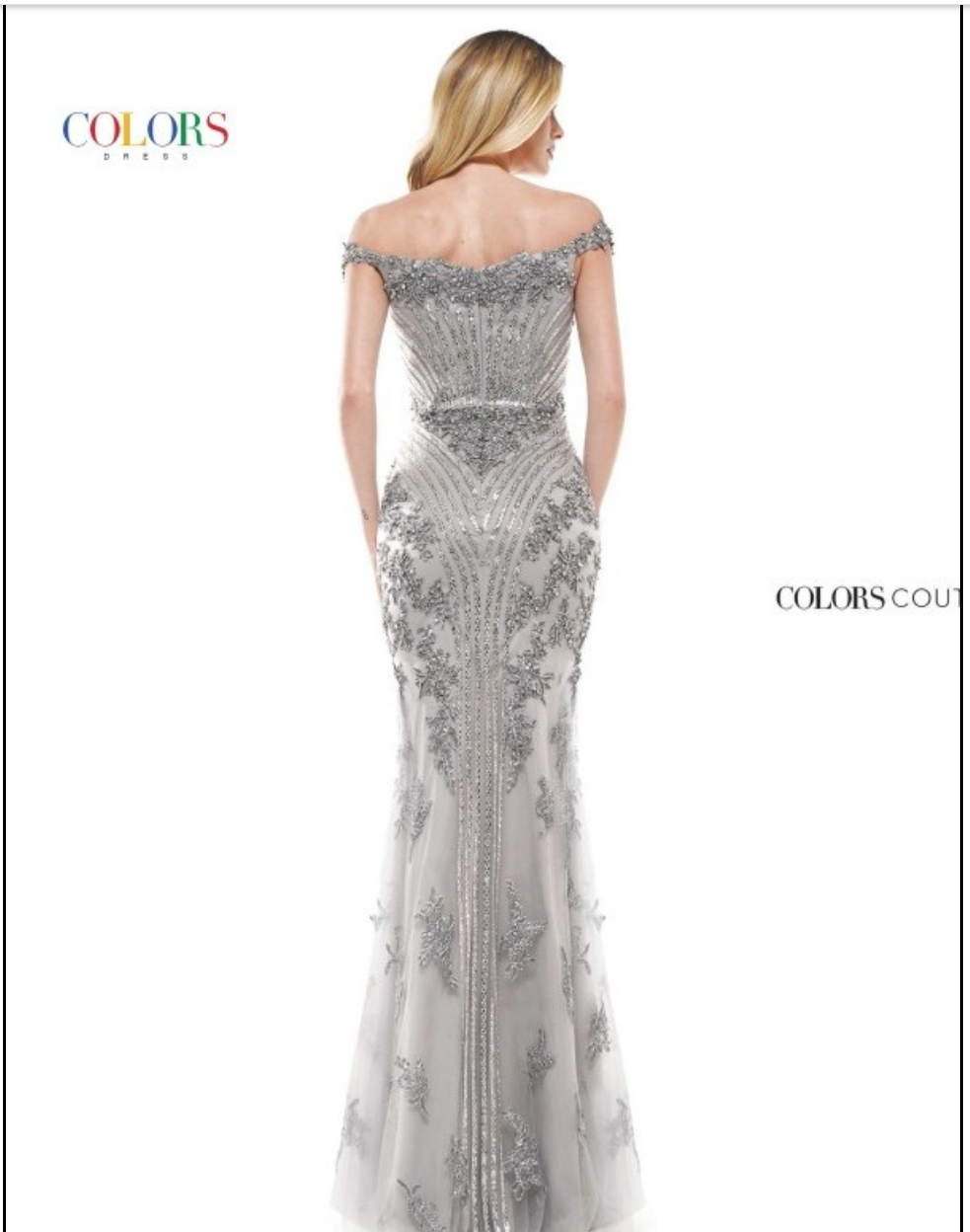 Colors Dress J131  Corded Lace Applique And Stone Tape Decorated