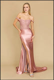 Dylan & Davids DD1340 Long Corset Mermaid Prom Formal Dress Off Shoulder Dylan & David's
