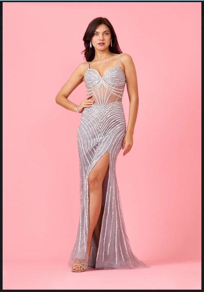 Dylan's & Davids DD1365 Fully Sequined Corset Mermaid Prom Dress