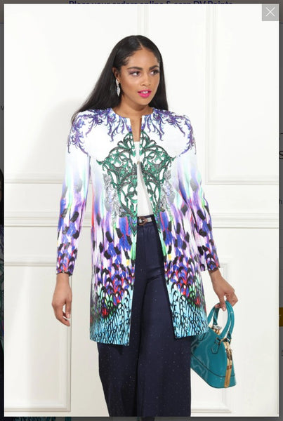 Donna Vinci Style DV-503 1PC Jacket With Novelty Fabric