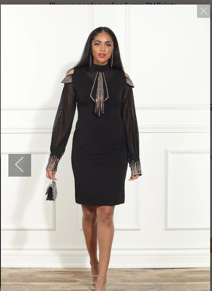 Donna Vinci Style DV-512 1PC Long Sleeves Dress