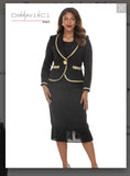 Donna Vinci 2PC Jacket And Skirt Suit Style 12287