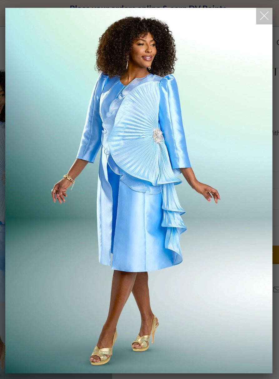 Donna Vinci Style 12162 2PC Dress /Jacket Suit Virtual Silk Fabric