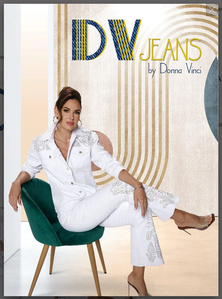 DONNA VINCI JEANS STYLE 8486,WHITE, 1 PC. JACKET Donna Vinci Jeans