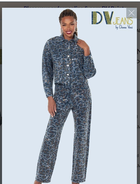 Donna Vinci Jeans Style 8504 2PC Jacket/Pant Suit