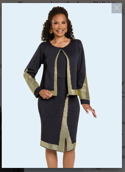 Donna Vinci Knit Style 13435 3PC Jacket/Cami/Skirt Suit