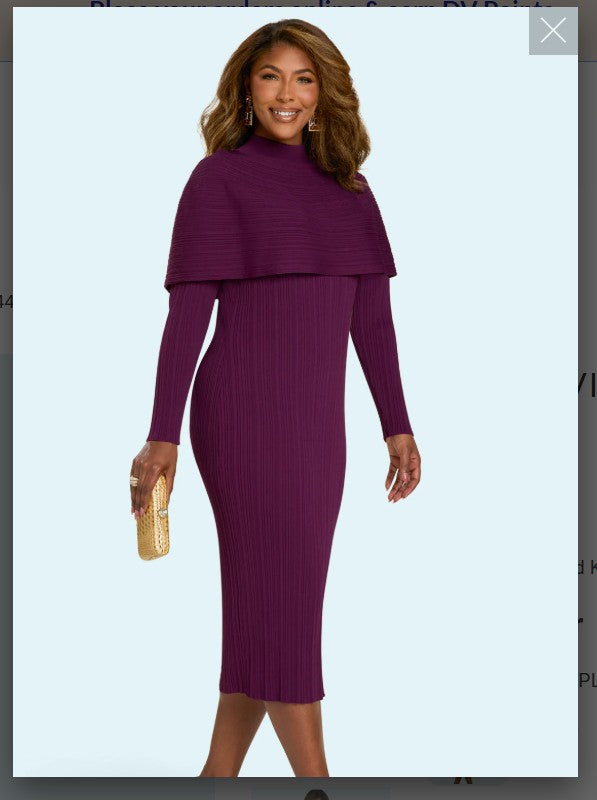 Donna Vinci Knits Style 13444 Exclusive Textured  Knitted Yarn 1PC Dress