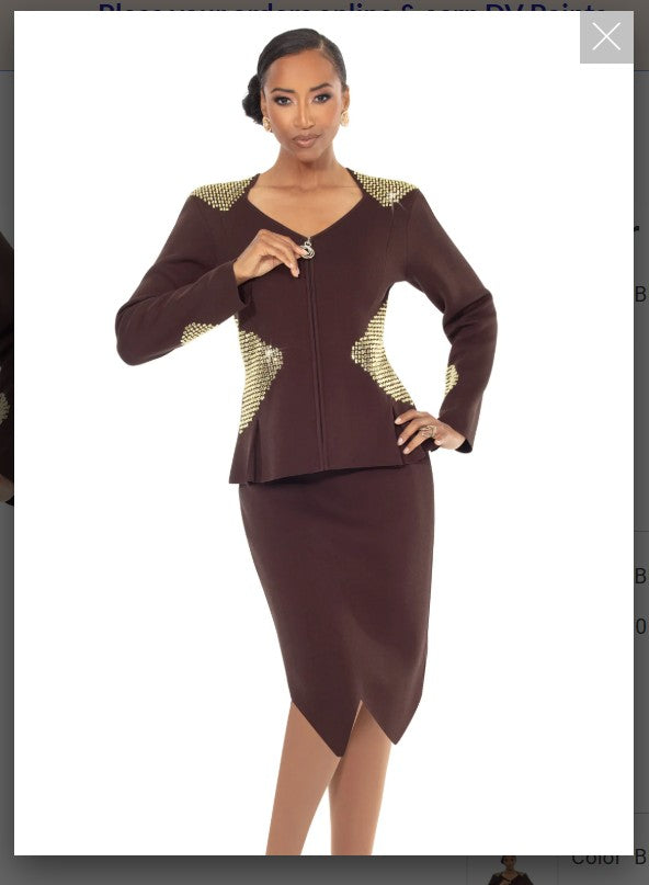 Donna Vinci Knits Style 13453 2PC Knit Jacket/Skirt Suit