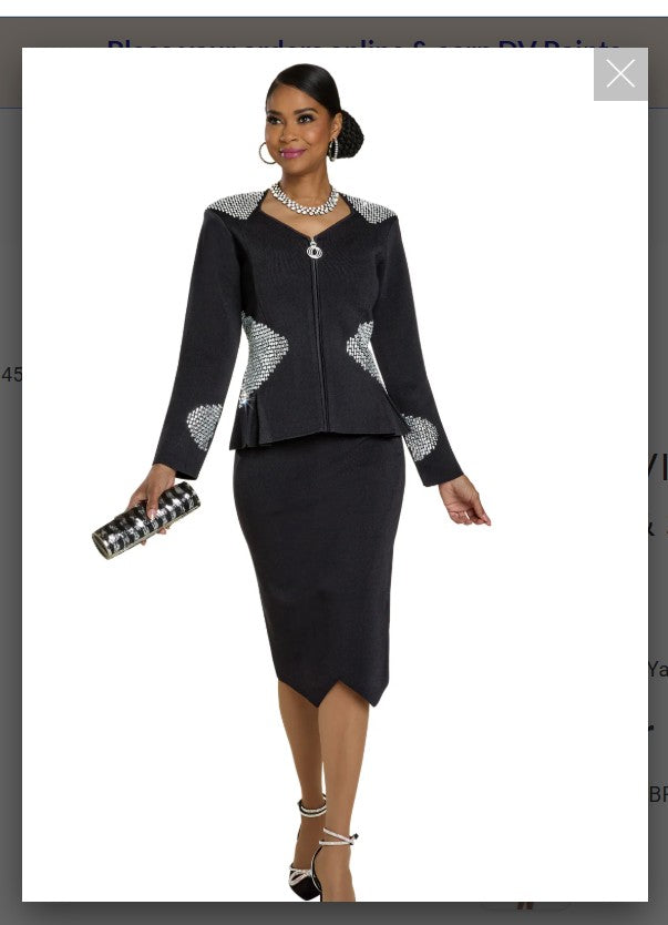 Donna Vinci Knits Style 13453 2PC Knit Jacket/Skirt Suit