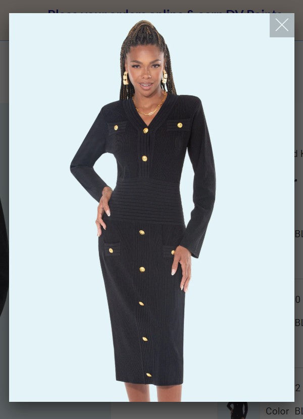 Donna Vinci Knit Style 13457 1PC Knit Dress Exclusive Textured Knitted Yarn