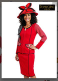 1. Donna Vinci Knit Style 13462 2PC Jacket/Skirt Suit