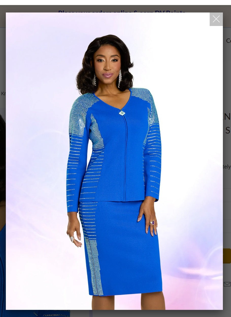 Donna Vinci Knit Style 13433 2PC Knit Jacket/Skirt Suit