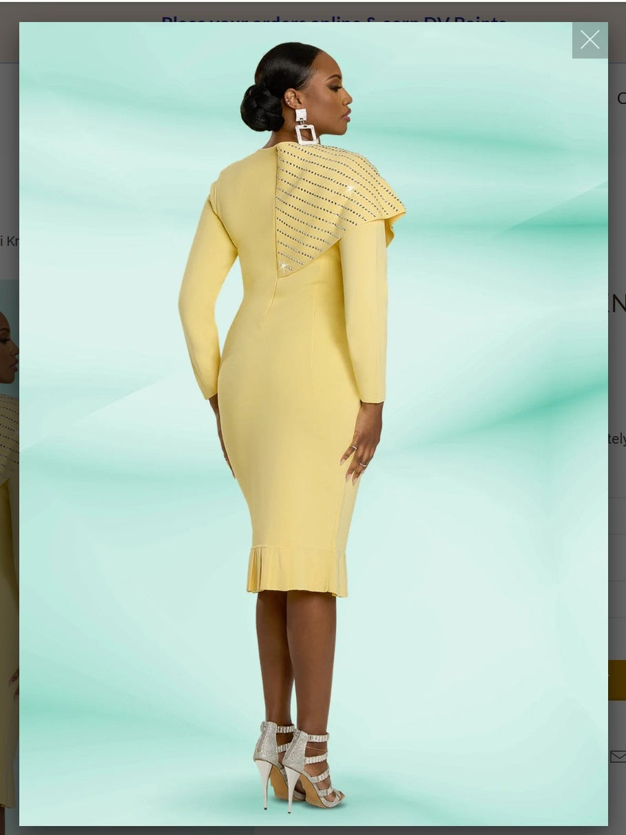 Donna Vinci Knits Style 13442 1PC Knit Dress Exclusive Knitted Yarn