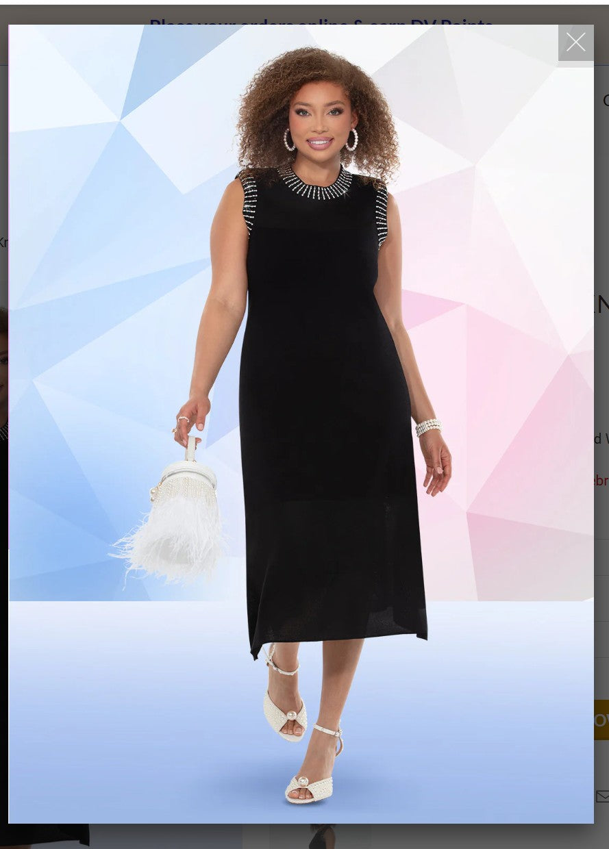 Donna Vinci Knits Style 13446 Exclusive Knitted Yarn 1PC Dress