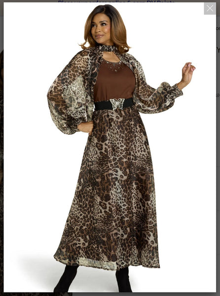 Donna Vinci Style 12211 2PC Dress & Shrug Set