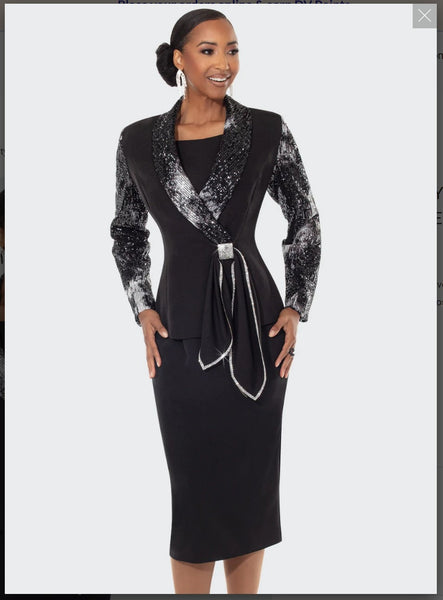 Donna Vinci Style 12213 2PC Jacket/Skirt Suit