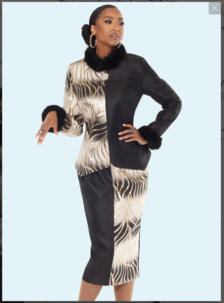 Donna Vinci Style 12224 2PC Jacket/Skirt Suit