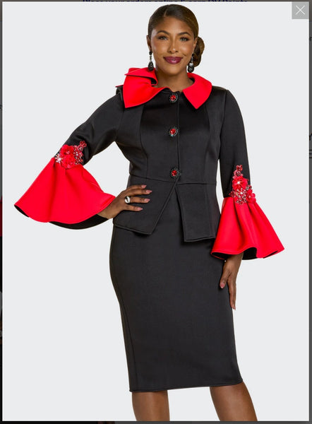 Donna Vinci Style 12233 2PC Jacket And Skirt Suit