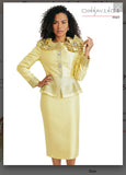 Donna Vinci Style 12271 2PC Jacket/Skirt Suit Virtual Silk Look Fabric