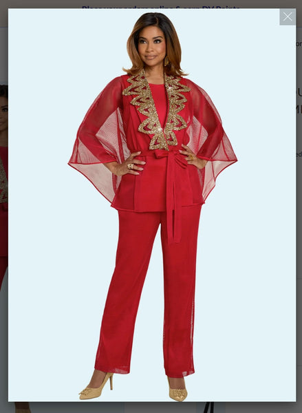 Donna Vinci Couture 5866 3PC Jacket/Cami/Pant Suit