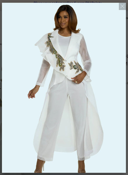 Donna Vinci Couture 5869 3PC Jacket/Cami And Pant Suit