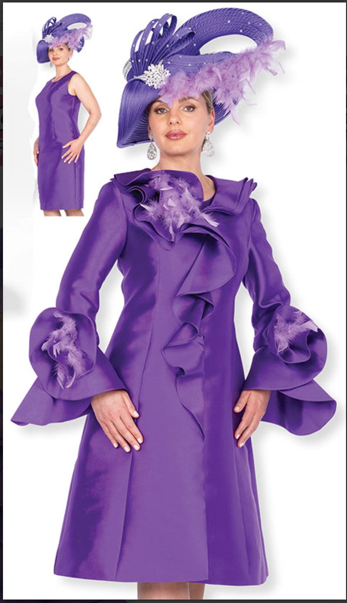 Elite Champagne 5972 2PC Jacket/Dress Long Sleeves With Ruffle Cuffs EliteChampagne