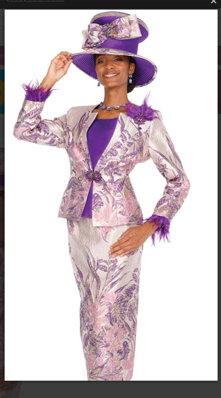 Elite Champagne 6161 3Pc Skirt Suit 3Pc Jacket/Camisole/Skirt Set Elite Champagne