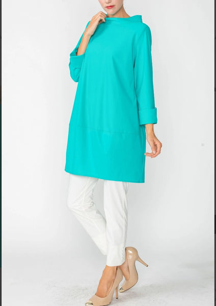 IC Collection 3226T 1PC Jade Boat Neck Stand Collar Balloon Top