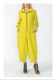 IC Collection 3297JS Fashion Foward Jumpsuit Fun & Edgy Zip-Front IC Collection