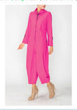 IC Collection 3297JS Fashion Foward Jumpsuit Fun & Edgy Zip-Front IC Collection
