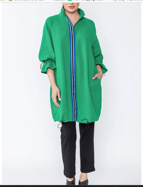 IC Collection 4551J 1PC Long Sleeve Stand Up Collar Balloon Style Jacket IC Collection