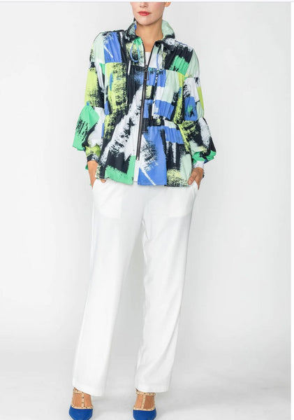 IC Collections 4680J 1PC Long Sleeve Jacket With Draw String Stand-Up Collar IC Collection