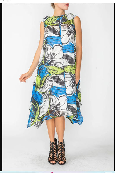 IC Collection 4716D COWL-NECK SLEEVELESS ASYMMTRIAL DRESS IC Collection