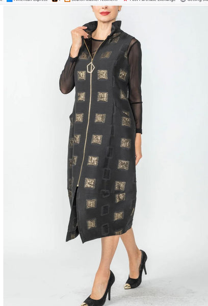 IC Collection 5058D One Piece Zip Up Front Dress IC Collection