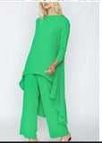 IC Collection 5680T 1PC Boat Neck Tunic With Long Sleeves IC Collection