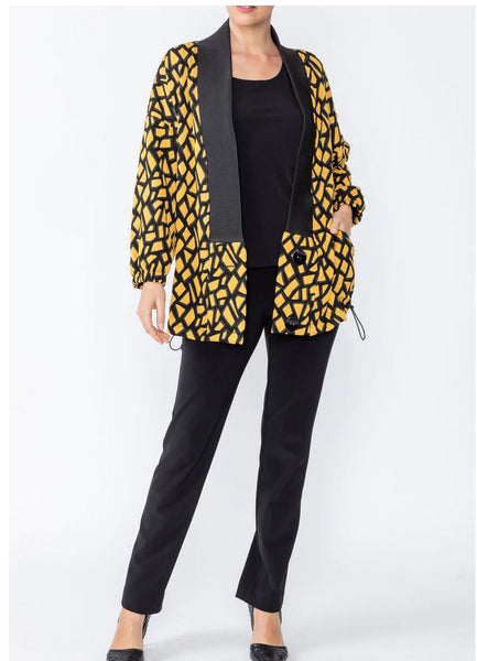 IC Collection 5821J  Ladies Rib Collar  Jacket With Pockets IC Collection