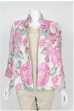IC Collection 6099J FLORAL EMBO JQD STAND UP COLLAR 3/4 SLV JACKET IC Collection