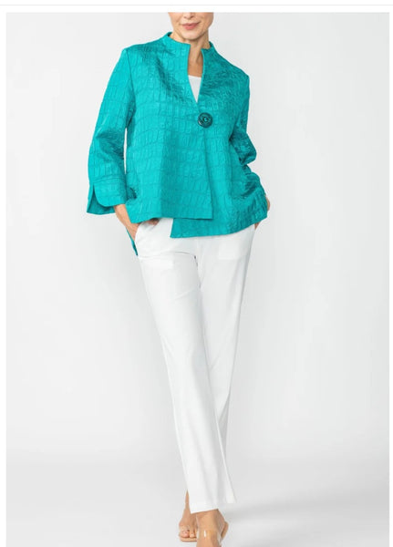 IC Collection 6288J 1PC Long Sleeve Jacket With Crinkle JDQ One Button Jacket