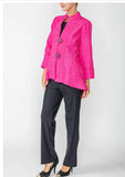 IC Collection  6293J 1PC Jacket  Long Sleeves Stand Up Collar SOLID SQUARE JACKET IC Collection