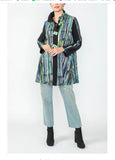 IC Collection 6943J Multi Color Bias Trim Unbalance Jacket IC Collection