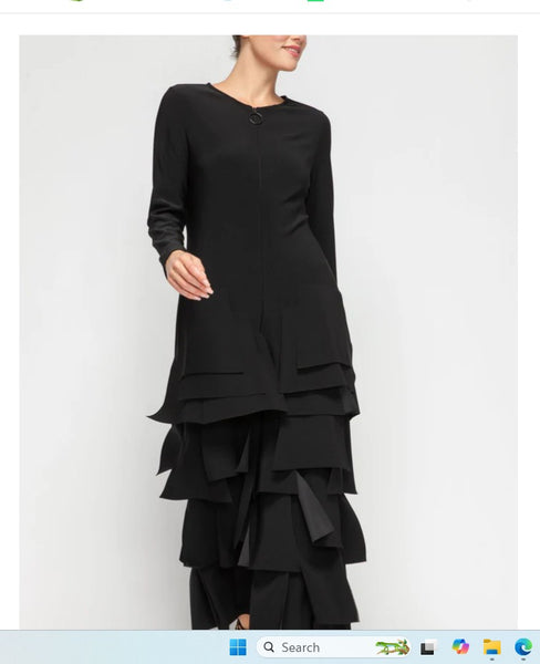 IC Collection 7232JS 1PC Layered ASYMMETRICAL PATCH Long Sleeve