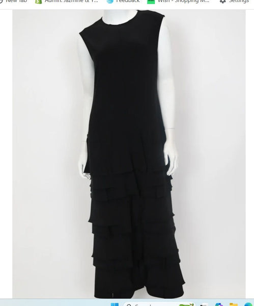 IC Collection 7236D 1PC Layered ASYMMETRICAL PATCH Dress