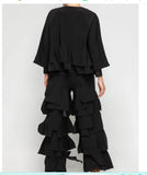 IC Collection 7246J 1PC WIDE SLEEVE ASYMMETRICAL PATCH JACKET