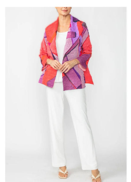 IC Collection 7293J Long Sleeve Jacket With Shawl Collar Open Front