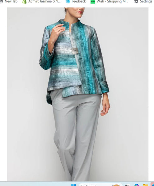 IC Collection 7518J 1PC Asymmetric One Button Jacket With Beautiful Shades Of Colors