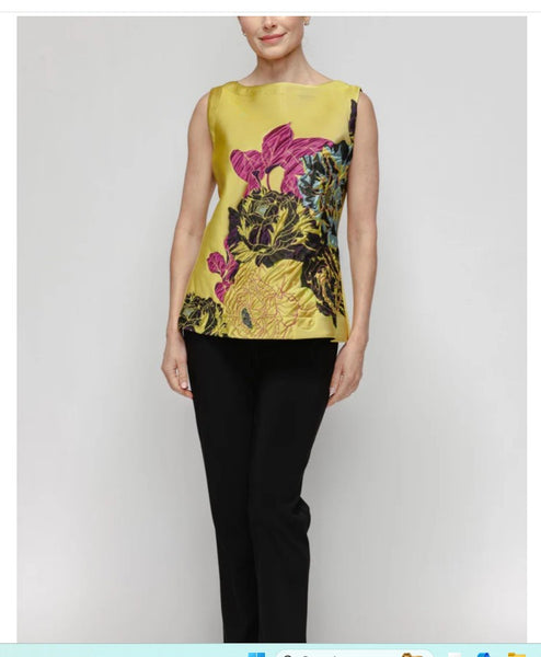 IC Collection 7606T 1PC  Floral Sleeveless Top