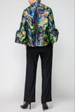 IC Collection 7350J 1PC Multi-Color Big Collar Jacket Long Sleeves. Wide Lapel.