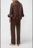 IC Collection 7354J 1PC Rust Color Peter Pan Crop Jacket